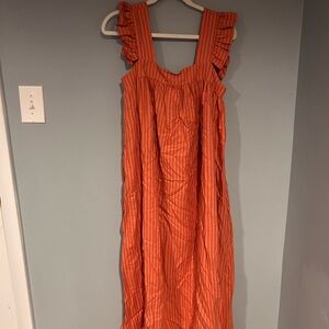 A New Day Terracotta Striped Dress